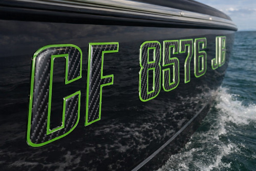 Carbon fiber green boat - green, jet